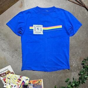 Vintage 80s Single Stitch Ocean Pacific Surfer Tee Men Large Colorful Boxy Shirt